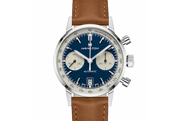 Hamilton American Classic Intra-Matic Auto Chrono 40 mm with blue dial (ref. H38416541)