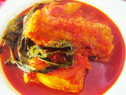 Resepi masakan Asam Pedas Ikan Pari  cik tiemah