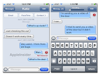 iMessage interface