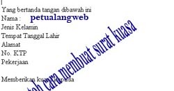 Contoh cara membuat surat kuasa sederhana yang baik Petualang-Web