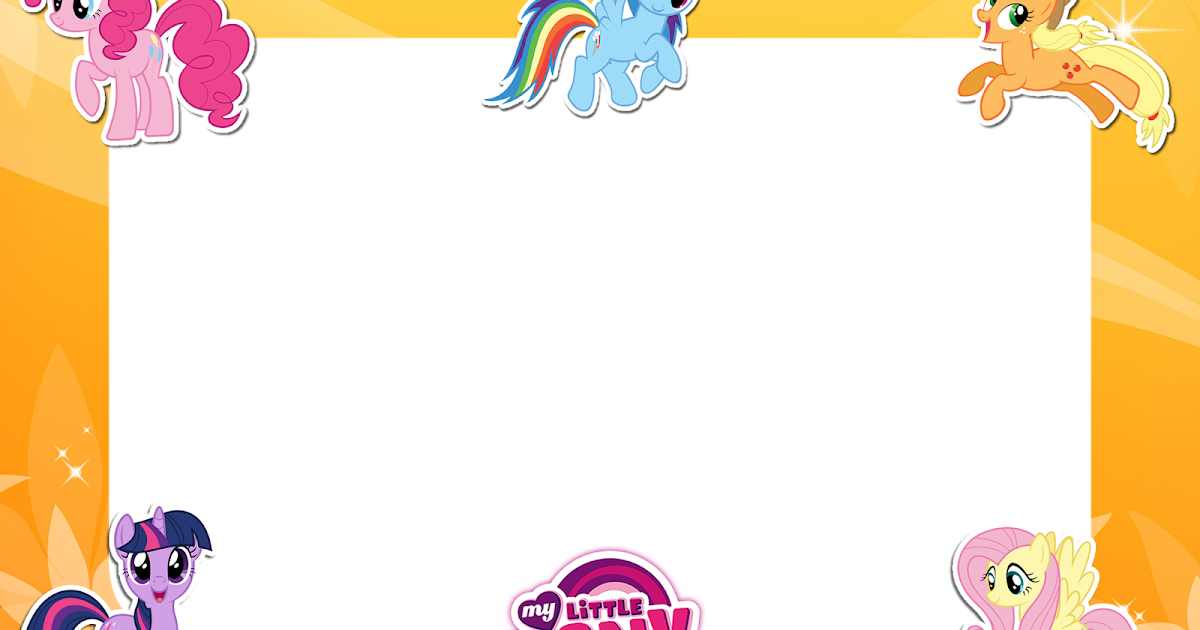 My Little Pony Friends Yellow PNG Frame - Printable PNG 