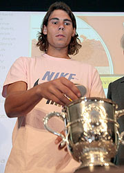 Rafael Nadal en el sorteo de Roland Garros