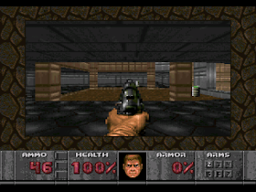 A nivel corría sobre la base del Doom de Jaguar. (imagen de gamefabrique)