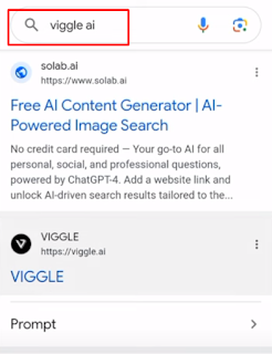 Ketik Tulisan " Viggle Ai " di chrome