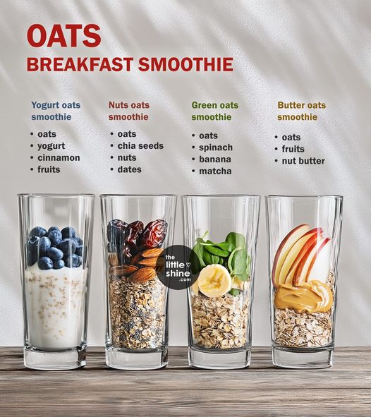 Breakfast smoothie with oats