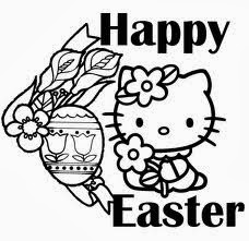 Hello Kitty Easter Coloring Pages For Kids 5