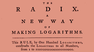 Cover from Robert Flower's The Radix. A New Way of Making Logarithms (London 1771)