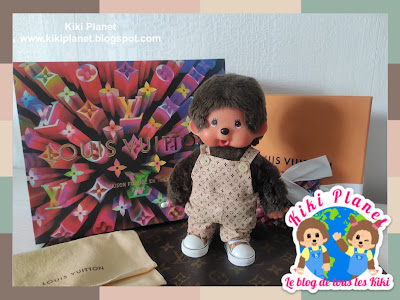 kiki Monchhichi salopette overalls jumpsuit Vuitton doll fait main handmade