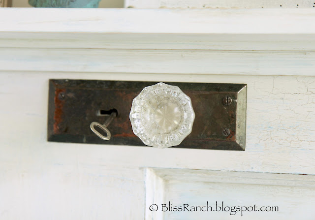 Antique Door turned Headboard Bliss-Ranch.com