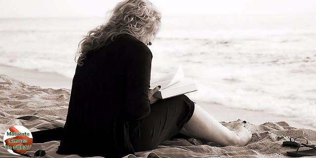 Header image of the article: "Inspirational Words Of Wisdom About Life In 45 Quotes" - Girl reading inspirational words of wisdom 