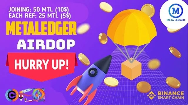 MetaLedger NFT Airdrop of 50 $MTL Tokens Free