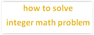 integer math problem