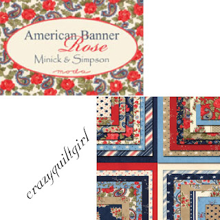 Moda AMERICAN BANNER ROSE Quilt Fabric by Minick & Simpson