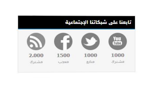 إضافة أداة تابعنا على شبكاتنا الإجتماعية