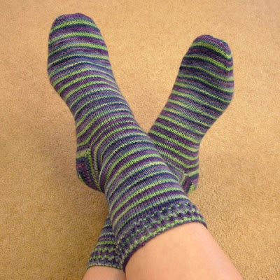 Hand Knitted Striped Socks