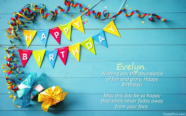 happy birthday evelyn images