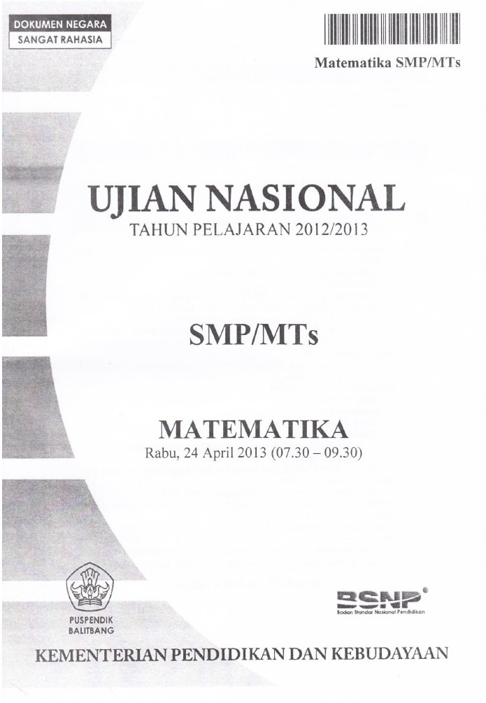 Download Soal Dan Pembahasan Ujian Nasional Matematika SMP ...