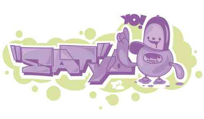 purple bubble letters 3