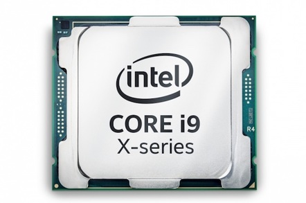 Les utilisateurs de Core i7 vous diront qu'ils sont plus rapides, mais oubliez la> prime de $ 250 que vous paierez   Intel a offert plus de détails sur la gamme Core i9 des processeurs de bureau qu'elle a annoncée en mai.  Voici ce que Chipzilla a prévu pour nous tous lorsque ces puces commencent à être en vente. Les produits à 12 cœurs apparaîtront à compter du 28 août. Le kit 14-à-18-core sera mis en vente à partir du 25 septembre.    Nom du processeur Core i9- 7980XE X- Core i9- 7960X X- Core i9- 7940X X- Core i9- 7920X X- Core i9- 7900X X- Noyaux / Fils 18/36 16/32 14/28 12/24 10/20 Vitesse d'horloge de base (GHz) 2,6 2,8 3,1 2,9 3,3 Technologie Turbo Boost Max 3.0 Activé Activé Activé Activé Activé Technologie Turbo Boost Max 3.0 Fréquence (GHz) Jusqu'à 4.4 Jusqu'à 4.4 Jusqu'à 4.4 Jusqu'à 4.4 Jusqu'à 4.5 Cache L3 24,75 Mo 22 Mo 19,25 Mo 16,5 Mo 13,75 Mo Prise en charge de la mémoire 4 canaux DDR4-2666 4 canaux DDR4-2666 4 canaux DDR4-2666 4 canaux DDR4-2666 4 canaux DDR4-2666 PCIE Lanes hors CPU 44 44 44 44 44 TDP 165W 165W 165W 140W 140W Douille (LGA) 2066 2066 2066 2066 2066 1KU Prix 1 999 $ 1 699 $ 1 399 $ 1 199 $ 999 $    Intel lance ces nouveaux processeurs aux joueurs et aux professionnels des jeux vidéo. Selon la société, cette dernière peut s'attendre à «une performance de 20% supérieure pour la création de contenu VR et jusqu'à 30% plus rapide pour le montage vidéo 4K».  Si ces chiffres sont exacts, beaucoup de lecteurs Reg et les utilisateurs qu'ils servent voudront l'un d'eux avant trop longtemps. S'ils insistent sur le haut de gamme i9-7980, leur prix sera d'environ 276 $ par rapport au Core i7 le plus cher actuellement sur la liste de prix d'Intel [PDF], le 1,723 $ i7-6950X.       Les i7s inférieurs vont de 300 $ à 1 100 $ chacun, alors même si les utilisateurs ne veulent pas de la plus gracieuse i9, leur nouvelle machine alimentée en i9 sera probablement plus chère que la précédente.  Et ce sera presque certainement une nouvelle machine, car le socket LGA 2066, le i9s, n'est apparu que dans les cartes mères à partir de juin 2017. ®  Note de bas de page: Nous ne tenons pas compte des performances comparées à AMD pour aujourd'hui, car sans produit réel à tester dans le monde réel, nous disposons des données de performance fortement marquées d'astérisque d'Intel, qui offrent toujours des chiffres fabuleux. Peut-être trop fabuleux