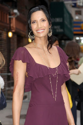 Padma Lakshmi Gold Chandelier Earrings