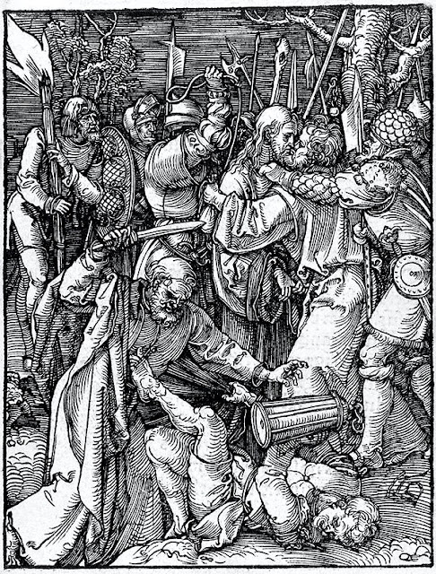 Tradimento di Giuda e Cattura di Cristo - Piccola Passione 1511 - Albrecht Dürer - British Museum Londra