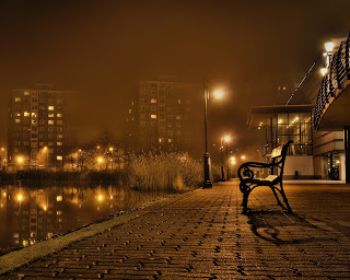 Sidewalk Near The Pond