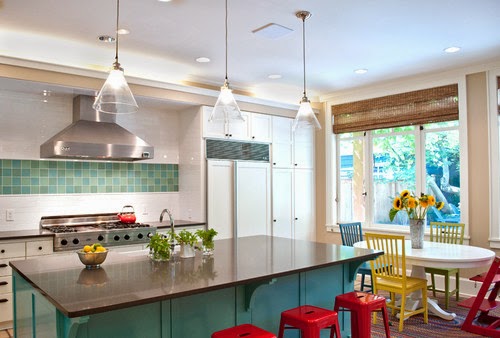 Dapur modern warna-warni