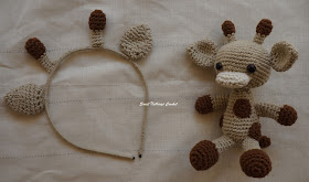 crochet giraffe toy pattern,  crochet giraffe headband pattern