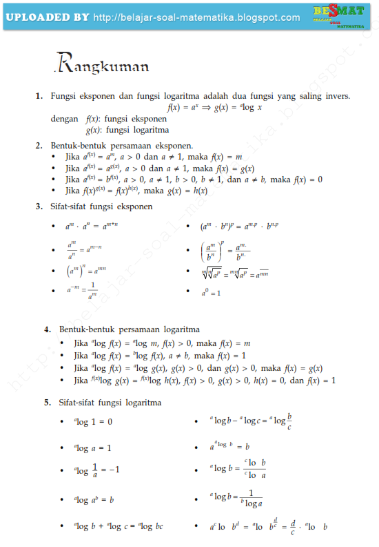  dan Pertidaksamaan Eksponen dan Logaritma  Belajar Matematika Manfaat, Persamaan, dan Pertidaksamaan Eksponen dan Logaritma BelajarMatematika