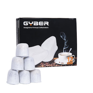 GYBER Replacement Charcoal Water Filters for Krups Coffee Makers-Set of 12 Pack （Box-Packed）