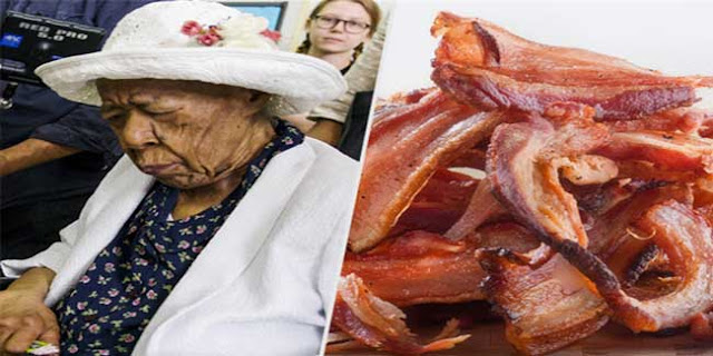 Satu kejutan '' Wanita tertua dunia mendakwa bahawa dia makan daging babi tiga piring sehari serta kuat minum alkohol dan merokok "