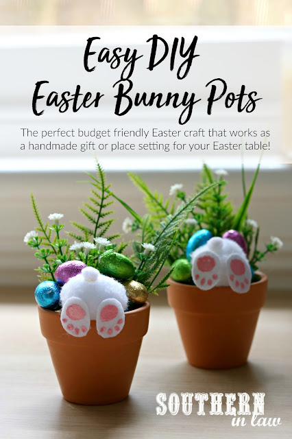 Curious Easter Bunny Pots DIY Easter Craft