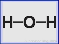 rumus bangun lewis molekul air (H2O)