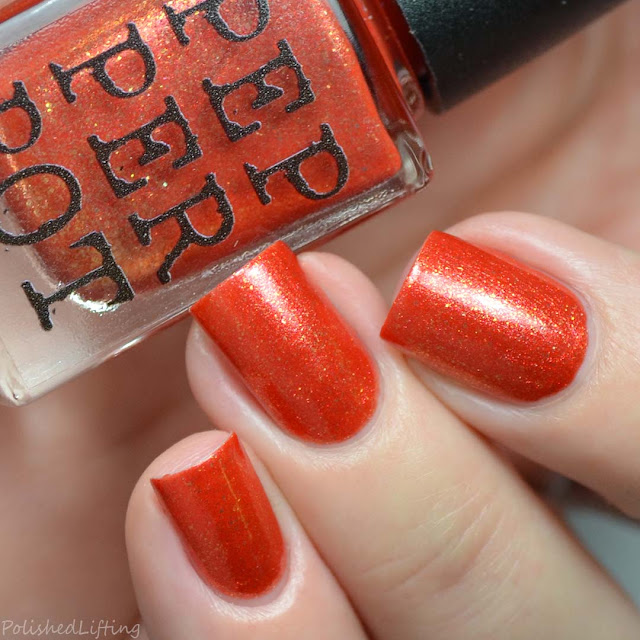 orange metallic nail polish