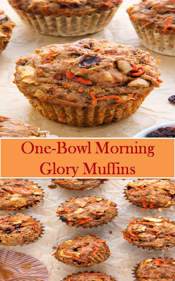 Simple, sweet, and supremely moist - these morning glory muffins are perfect for breakfast, a snack, or dessert.
