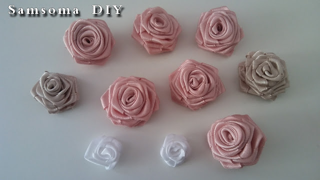 عمل ورود ساتان . طريقة عمل ورد من شريط الساتان   .  DIY ribbon rose tutorial . DIY satin ribbon rose .  Diy ribbon rose . طريقة عمل ورد من الساتان  .  . طريقة عمل ورود من الساتان //  DIY : How to make flowers from Satin Ribbon