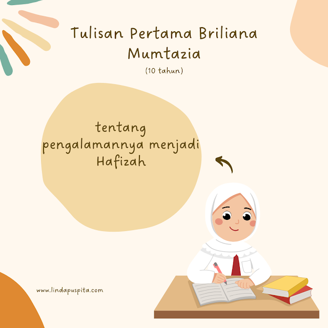 Tulisan pertama Briliana Mumtazia