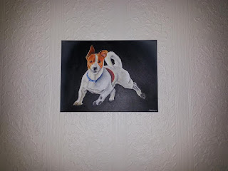 Billy the Mischievous Jack Russell Dog Canvas Painting