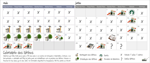 Calendário Ninhos