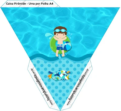 Boy in Pool: Free Printables Boxes.