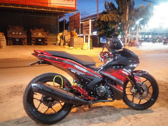 odifikasi motor mx king merah