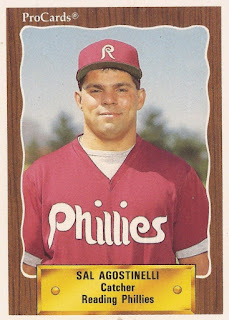 Sal Agostinelli 1990 Reading Phillies card