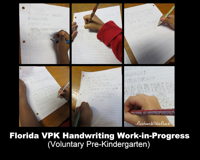 photo of: Preschool Handwriting Practice, pencil grip for young child, VPK, preschool, Head Start fine motor