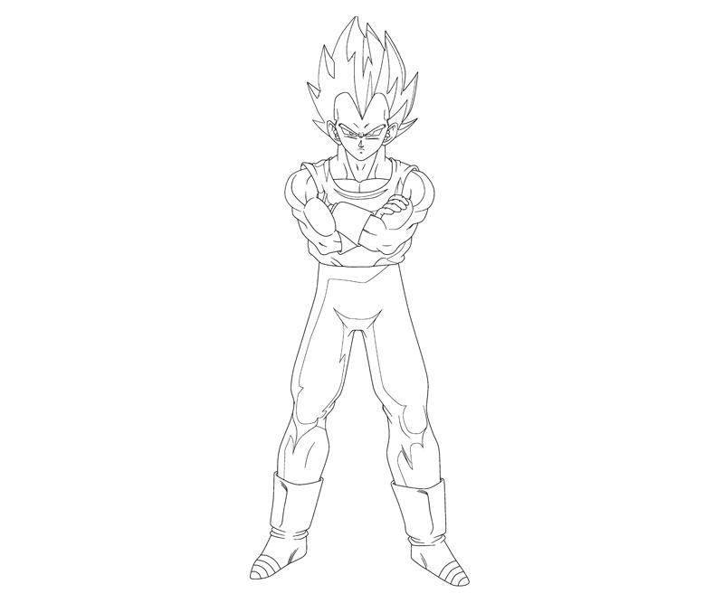 Printable Vegeta 1 Coloring Page