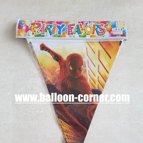 Bunting Flag Segitiga Motif SPIDERMAN