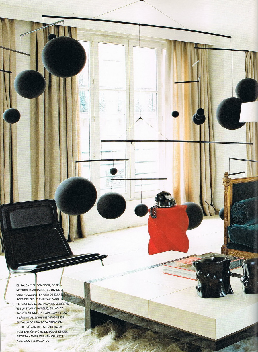 at the home of designer hervé van der straeten