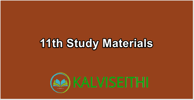 11th Study Materials