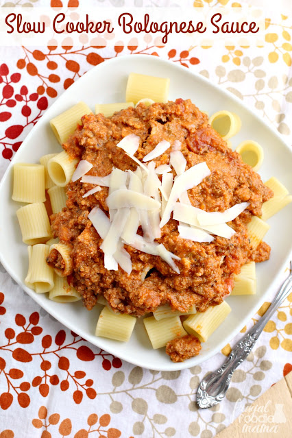 Rich & hearty, this homemade bolgnese sauce simmers in your slow cooker all day. Just serve with rigatoni or tagliatelle for comfort food perfection.