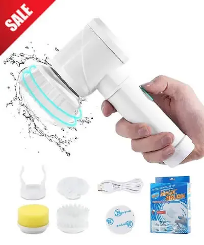 Efficient 5-in-1 Electric Cleaning Brush Tool with 3 Head