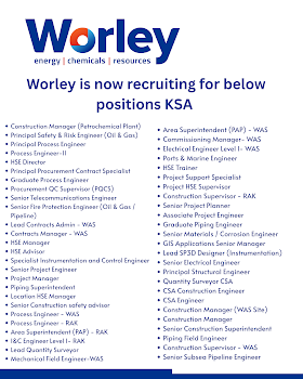 Worley is currently looking for KSA 